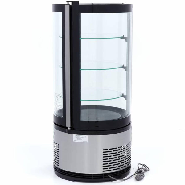 Vitrine Réfrigérée Pâtissière Design Ronde 100L (Étagères Verre)
