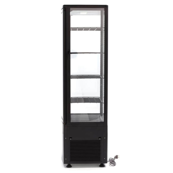 Vitrine Réfrigérée Panoramique 235L Noire (4 Faces)
