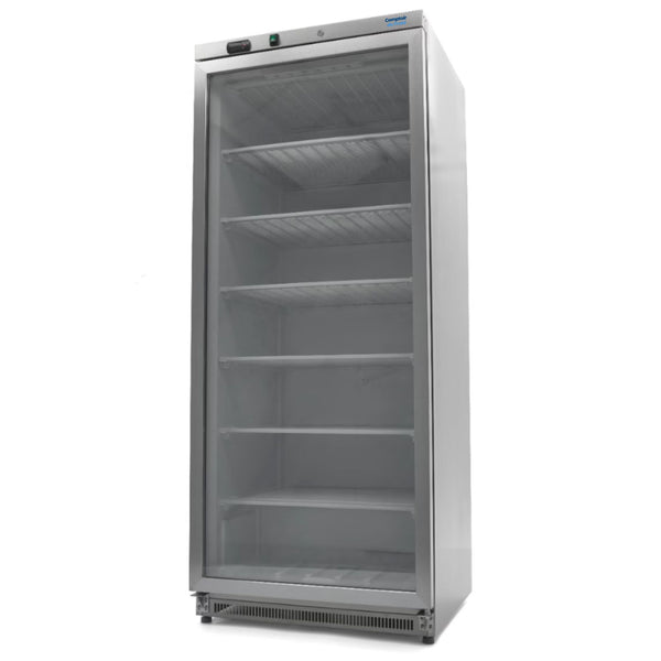 Congélateur Armoire Vitré Pro 600L Inox