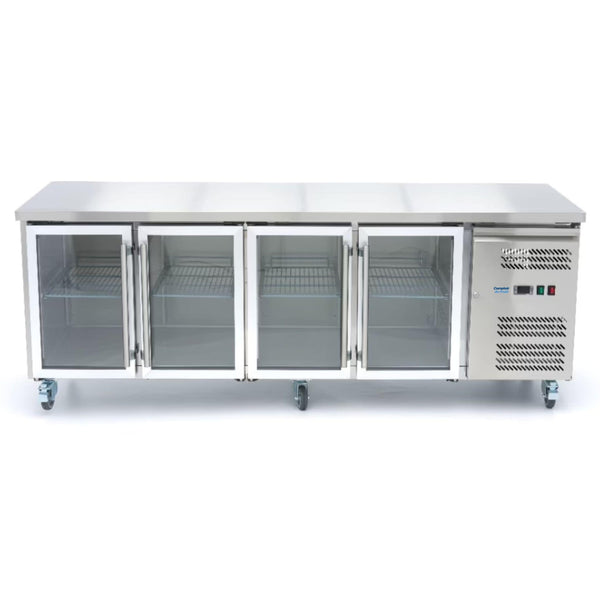 Table Vitrée XXL 4 Portes 223cm (GN 1/1)