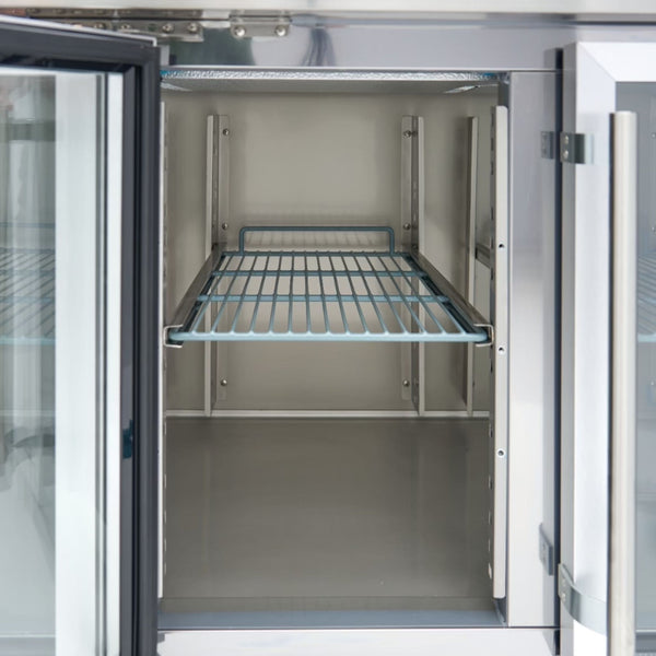 Table Vitrée XXL 4 Portes 223cm (GN 1/1)