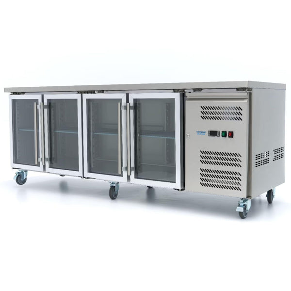 Table Vitrée XXL 4 Portes 223cm (GN 1/1)