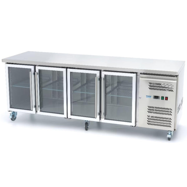 Table Vitrée XXL 4 Portes 223cm (GN 1/1)