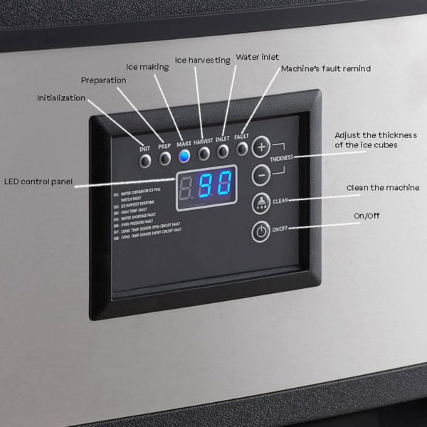 Panneau de commande d'une machine a glaçon