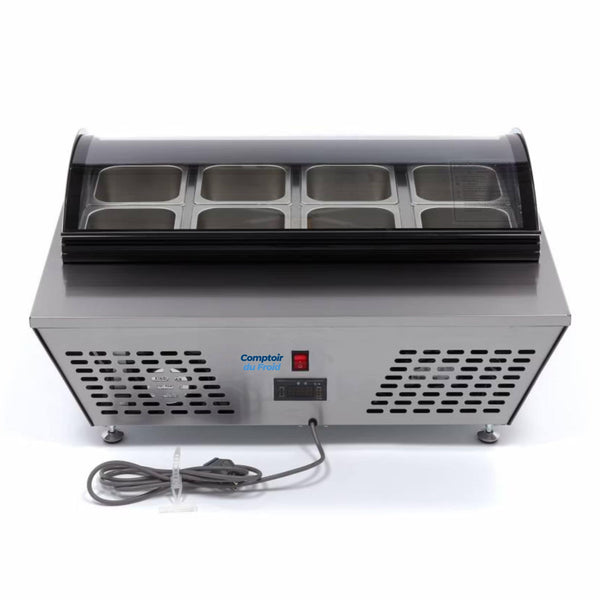 Saladette à Poser Inox 67L (8 Bacs GN Inclus)