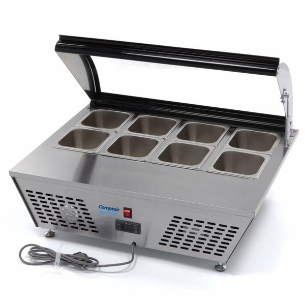 Saladette à Poser Inox 67L (8 Bacs GN Inclus)