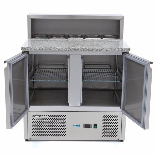 Saladette à Pizza 2 Portes 90cm (Granit)