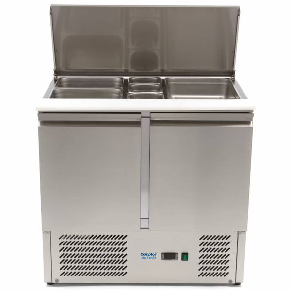 Saladette Réfrigérée Inox 2 Portes 90cm
