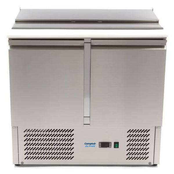 Saladette Réfrigérée Inox 2 Portes 90cm