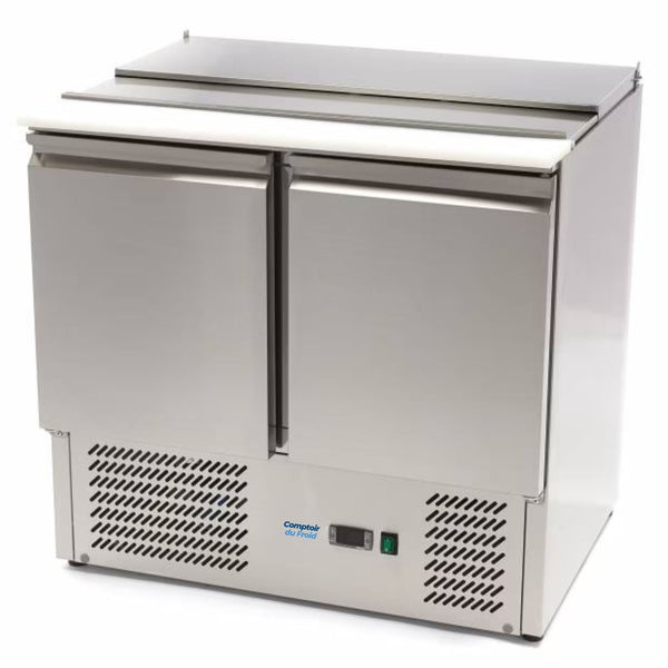 Saladette Réfrigérée Inox 2 Portes 90cm