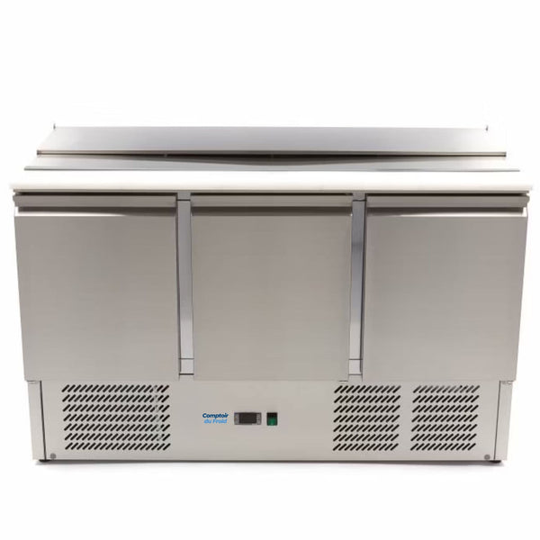 Saladette Réfrigérée Inox 3 Portes 137cm
