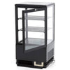 Vitrine de Comptoir 58L Noire (4 Faces)
