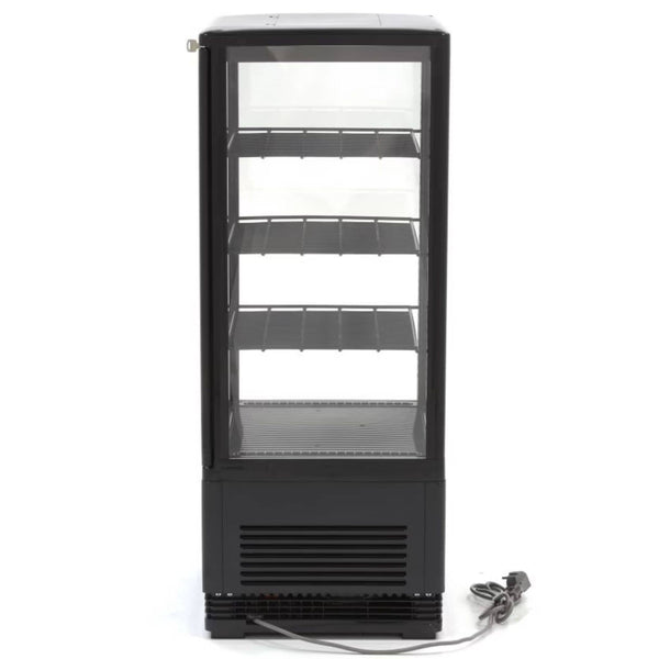 Vitrine Réfrigérée de Comptoir 78L Noire (3 Niveaux)