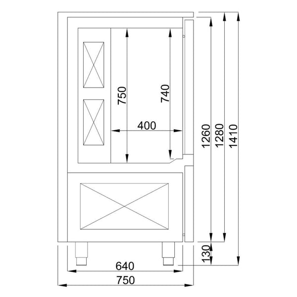 Cellule de Refroidissement Fixe - Inox 304 (5 à 15 Niveaux)
