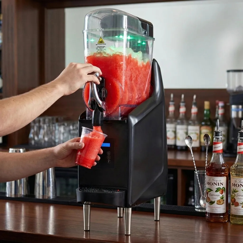 Machine à Granita Professionnelle Numérique et LED 1 cuve de 12 litres