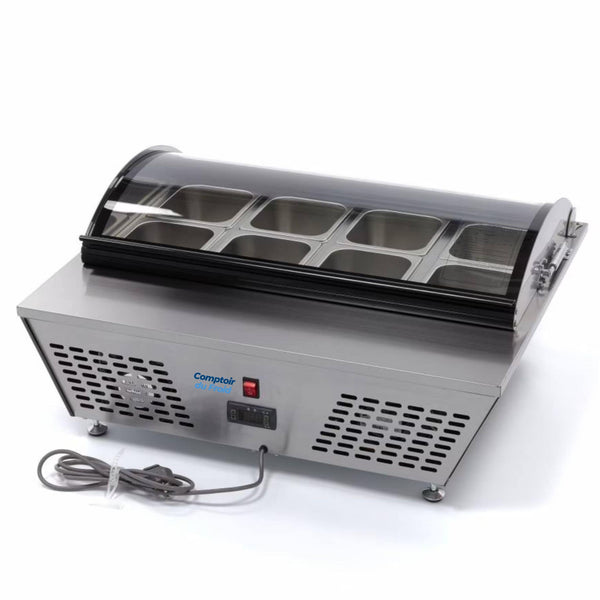 Saladette à Poser Inox 67L (8 Bacs GN Inclus)