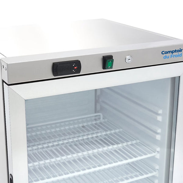 Petit Frigo Vitré Pro 200L Inox