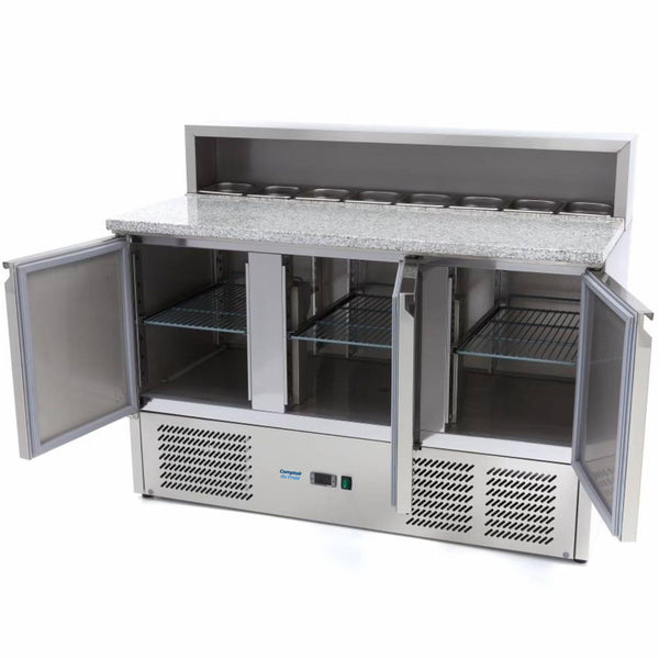 Saladette à Pizza 3 Portes 137cm (Granit)