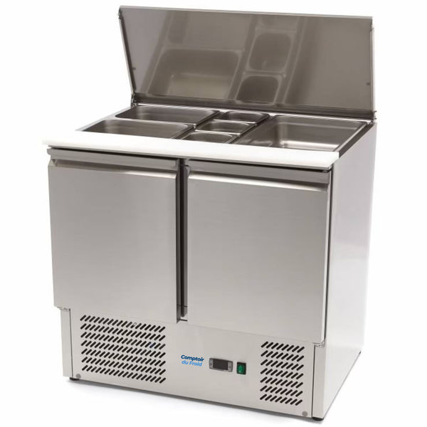 Saladette Réfrigérée Inox 2 Portes 90cm