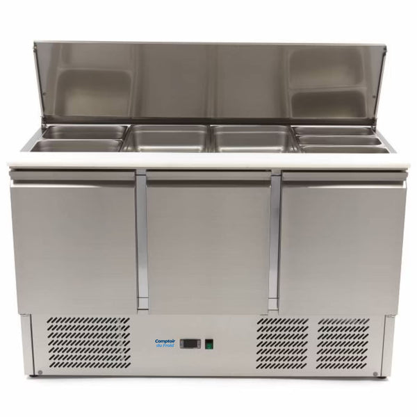 Saladette Réfrigérée Inox 3 Portes 137cm