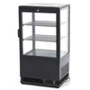 Vitrine de Comptoir 58L Noire (4 Faces)