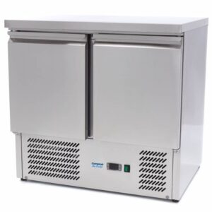 Desserte Réfrigérée Positive 2 Portes 90cm - Inox