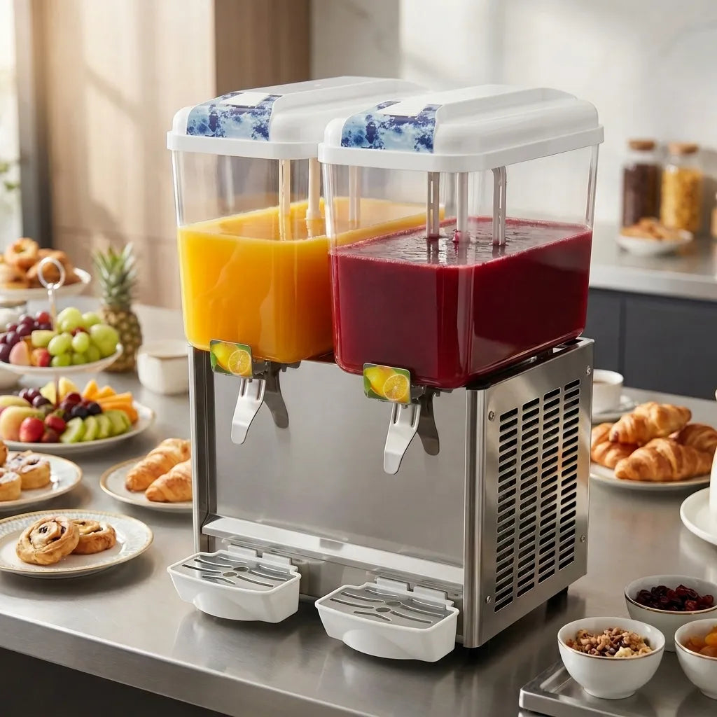 Distributeur boisson réfrigéré double 2 cuves 18 litres