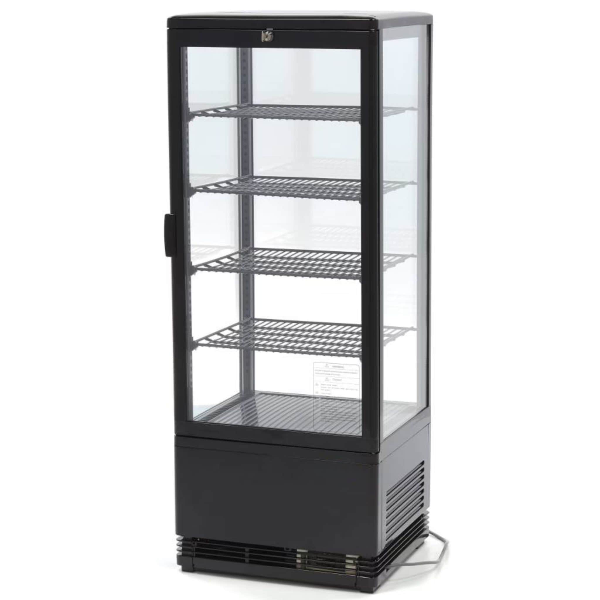 Vitrine réfrigérée de comptoir noire 98 litres pour boissons fraîches