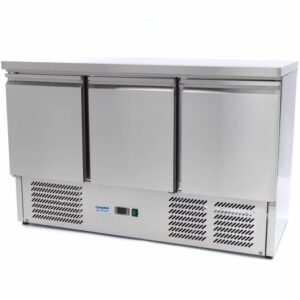 Meuble Bas Réfrigéré 3 Portes 137cm (Plan Inox)