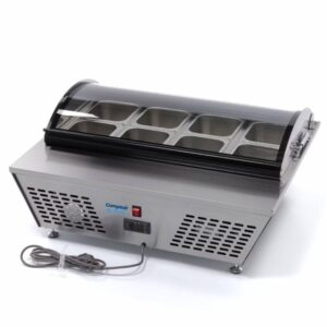 Mini Saladette à Poser Inox 67L (8x GN 1/6 Inclus)
