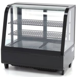Vitrine Réfrigérée Pâtissière de Comptoir 100L Noire
