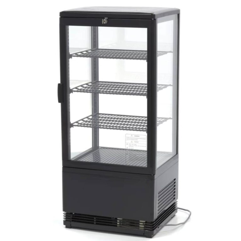 Vitrine réfrigérée comptoir 78L noire 3 niveaux