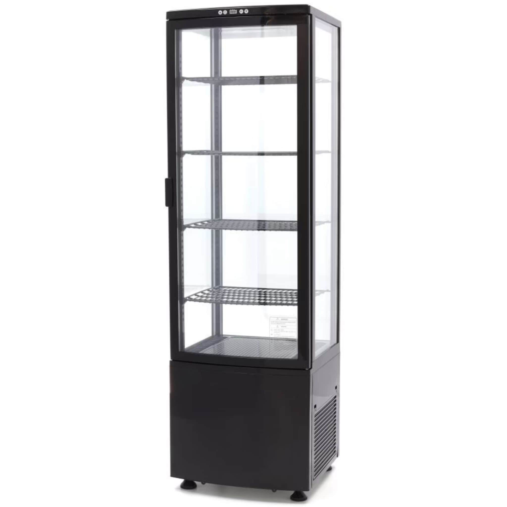 Vitrine réfrigérée panoramique 235 litres noire