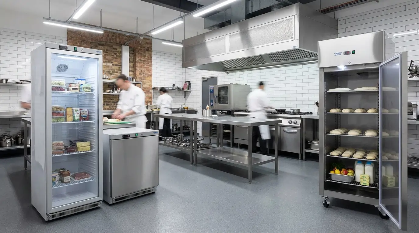 Congélateur professionnel 200L Inox négatif sous-comptoir porte pleine