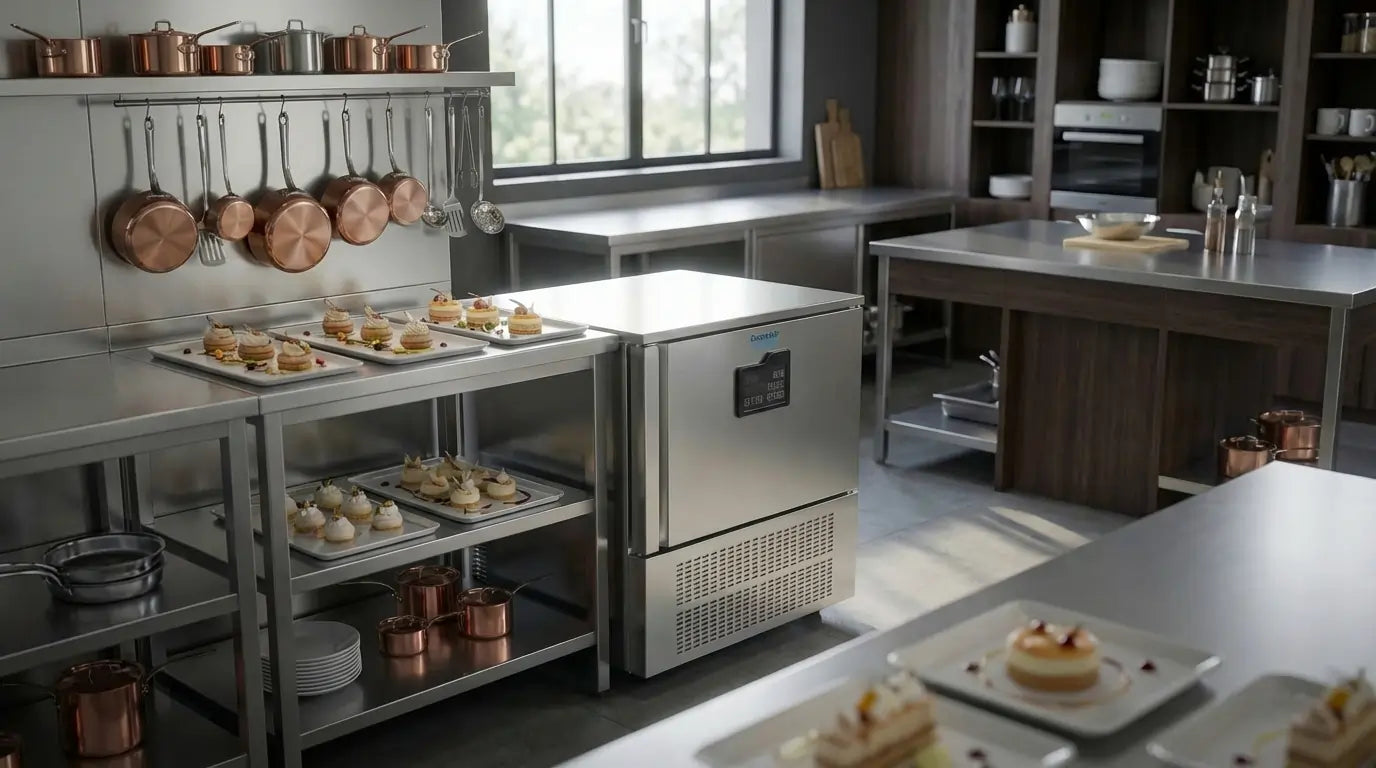 Cellule de refroidissement dans une cuisine professionnelle