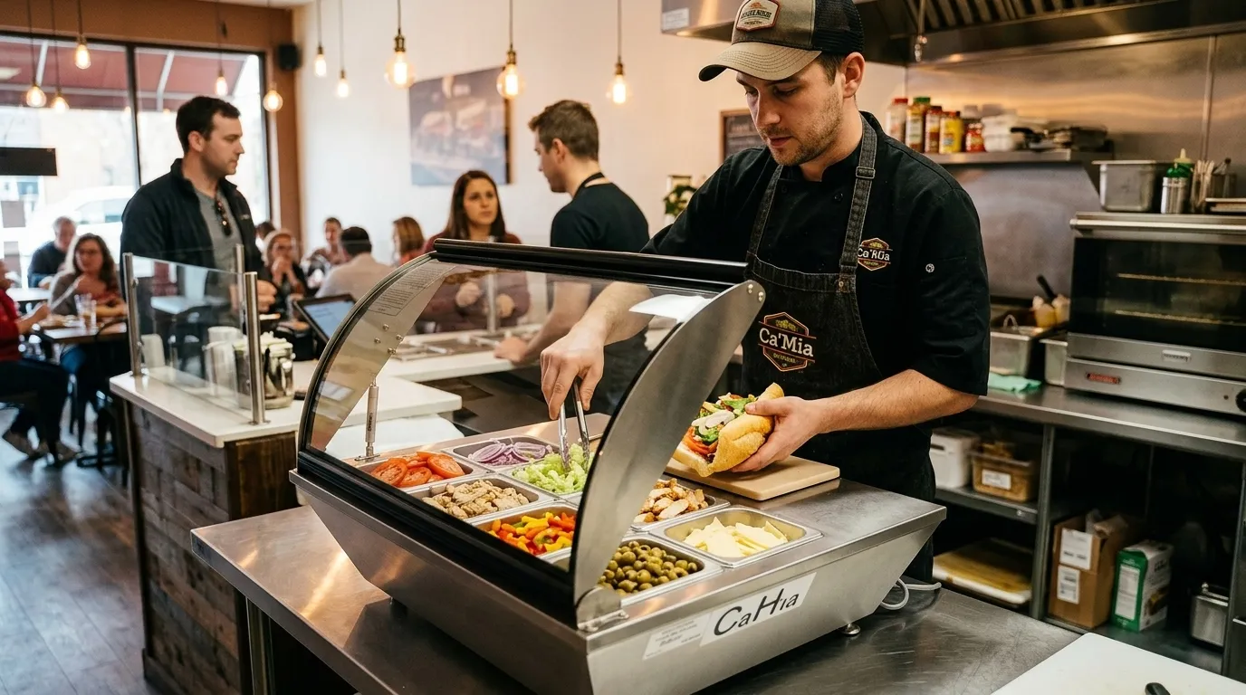 Mini Saladette réfrigérée - vue détaillée