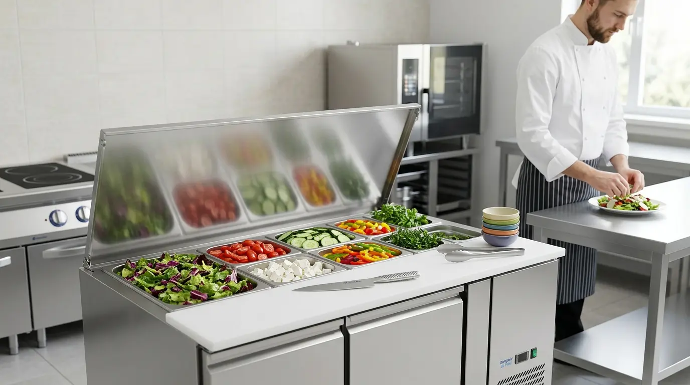 Saladette réfrigérée professionnelle en Inox