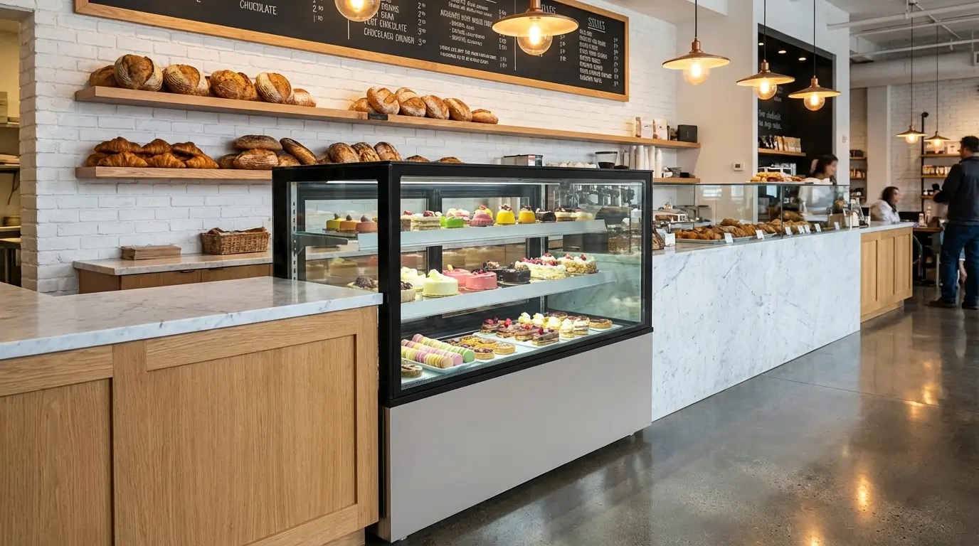 Vitrine réfrigérée professionnelle pour pâtisserie