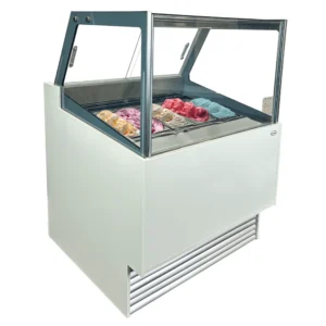 Vitrine à crème glacée premium froid renforcé 6 à 12 bacs